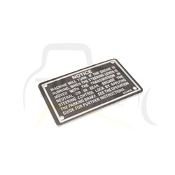 PLATE - NOTICE